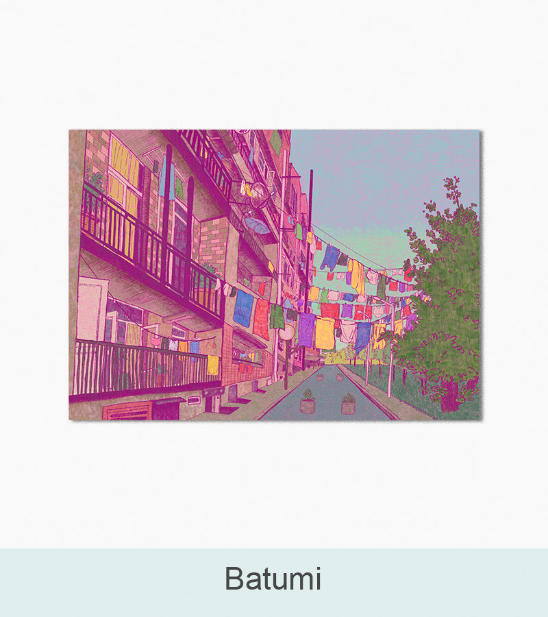 Nordlys Prints galleri: Batumi. Værk af Julie Elisabeth Parkum.