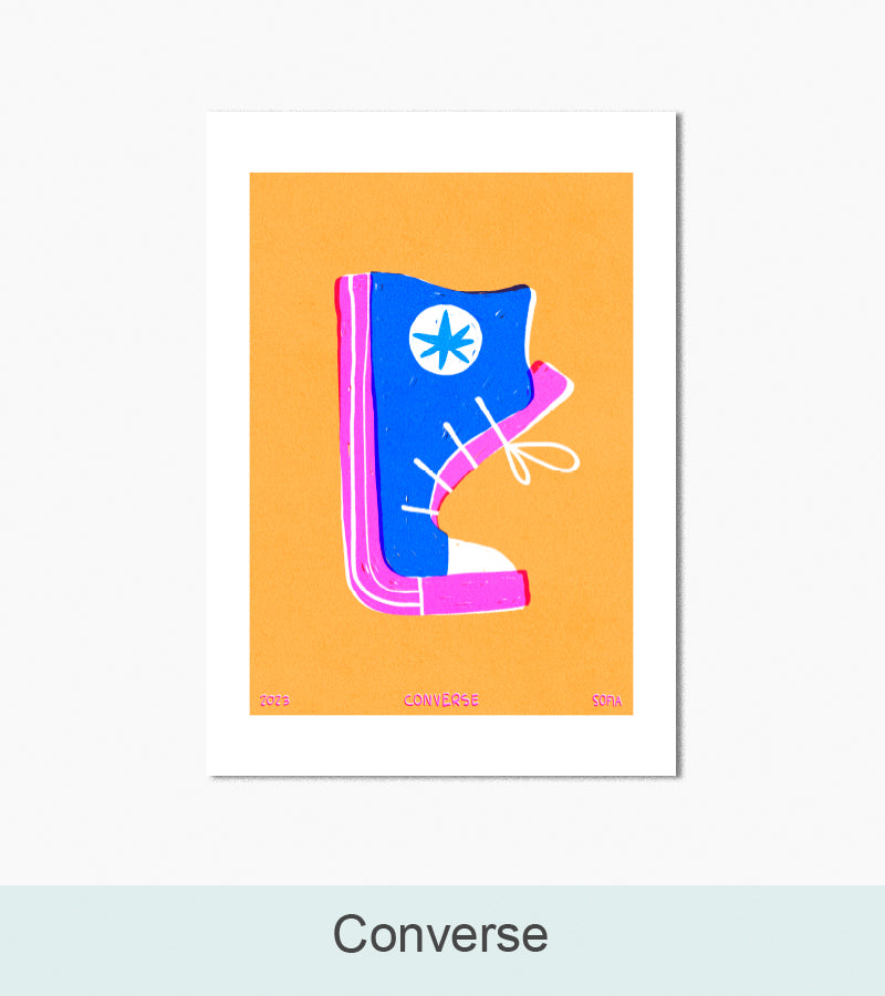 Kunsttryk, Nordlys Print: Converse. Kunstner: Sofia Gullstén.
