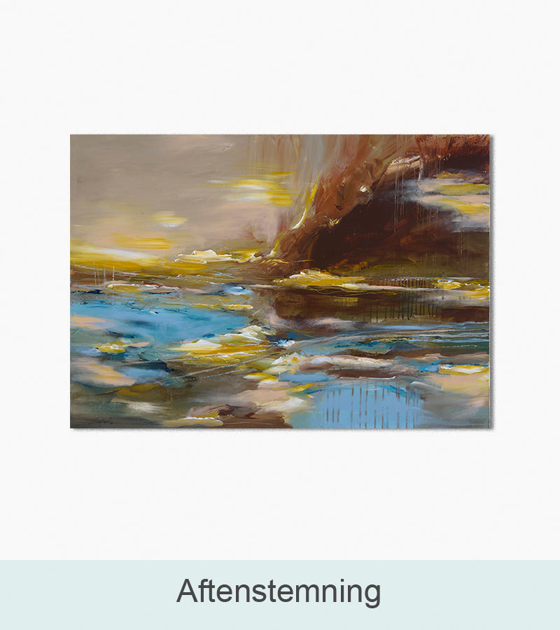 Nordlys Prints galleri: Aftenstemning. Maleri af Gitte Ladefoged.