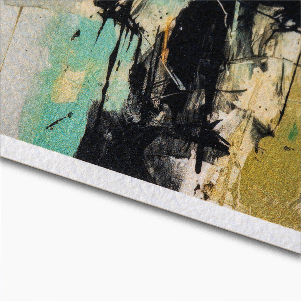 Giclée tryk på Arches Aquarelle. Kantdetalje som viser papirets struktur.