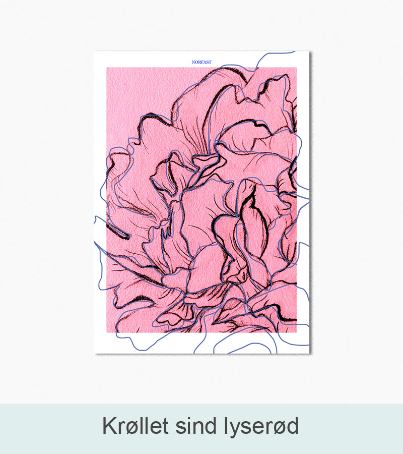 Nordlys Prints galleri: Krøllet sind lyserød. Værk af Simone Norfast.
