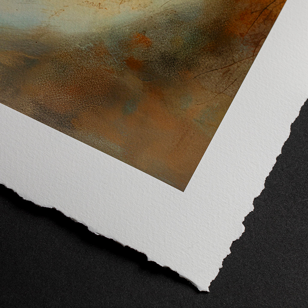 Kunsttryk med bøttekanter - nærbillede