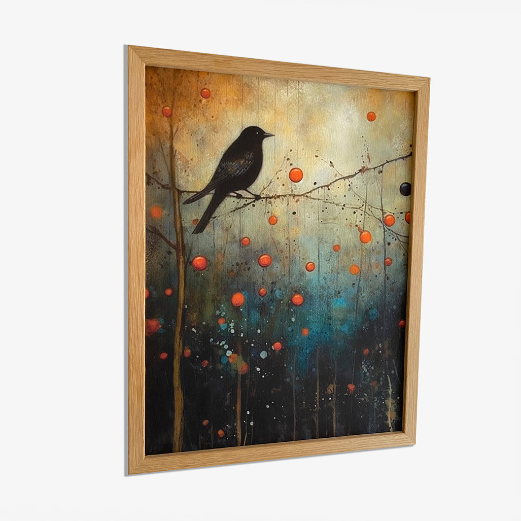 Lærred på dibond. Indrammet.