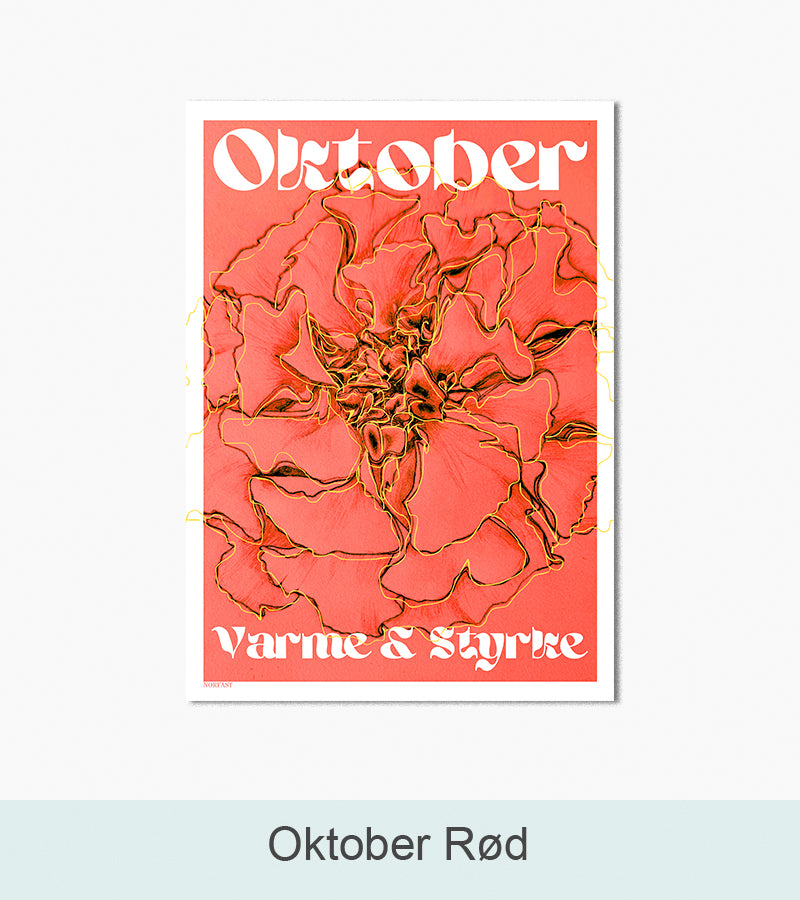 Nordlys Prints galleri: Oktober rød. Værk af Simone Norfast.