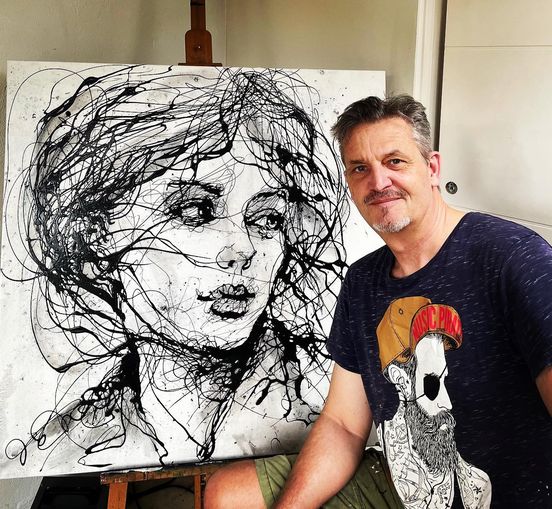 Ole Hedeager: Drip painting