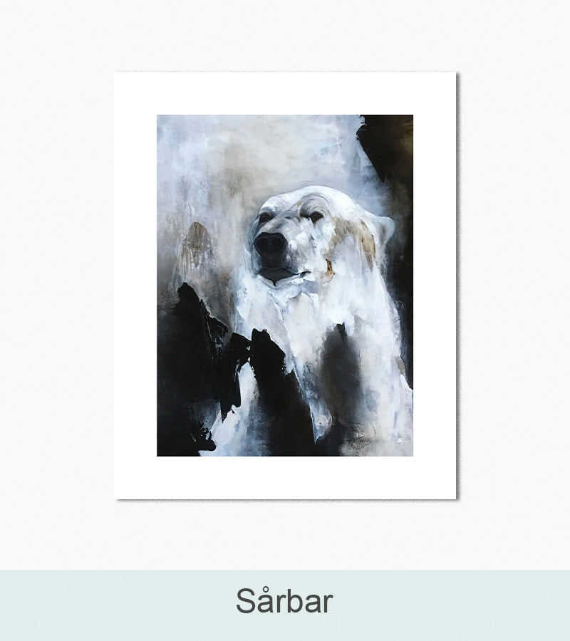 Kunsttryk, Nordlys Print: Sårbar. Kunstner: Hanne Toft Ørum.