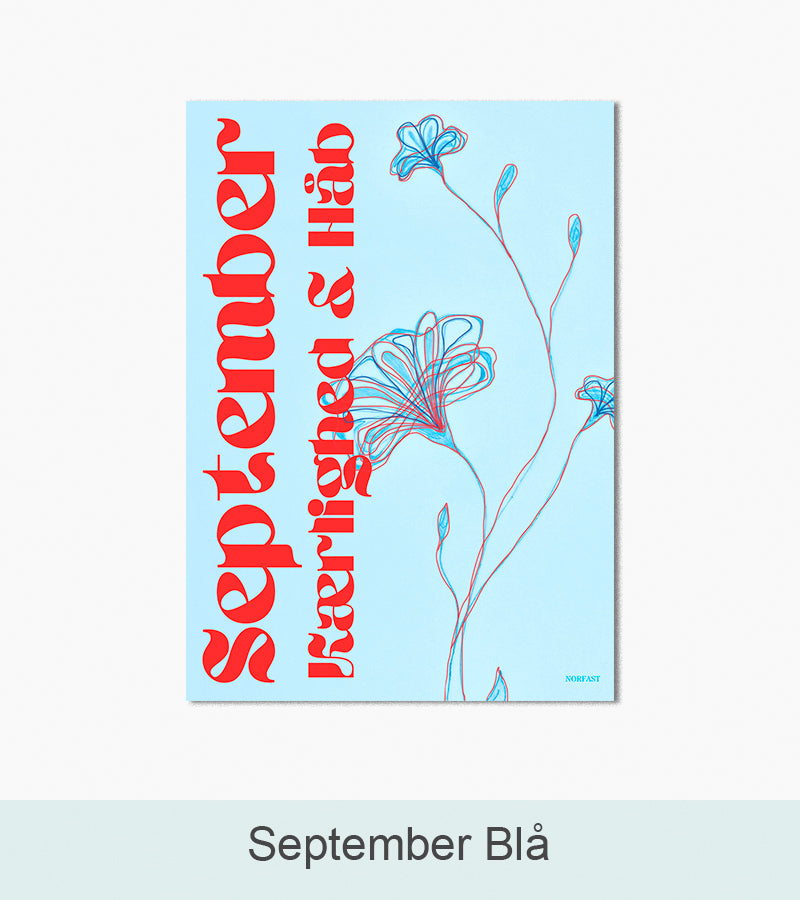 Nordlys Prints galleri: September blå. Værk af Simone Norfast.