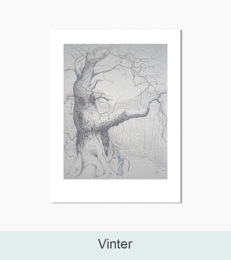 Kunsttryk, Nordlys Print: Vinter. Kunstner: Solveig Junko.