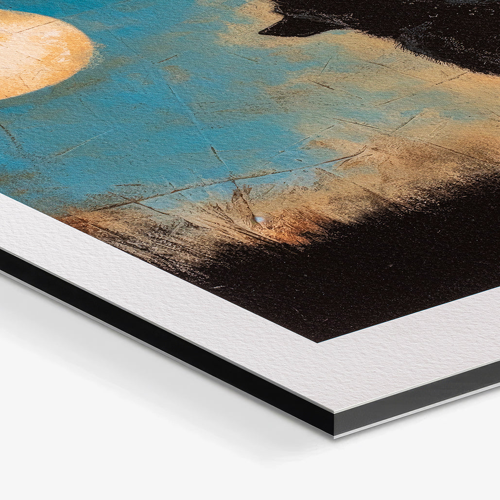 Kunsttryk monteret på dibond. Papir: Arches Aquarelle.